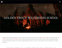 Tablet Screenshot of goldentroutwildernessschool.org